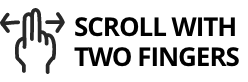 scroll with two fingers